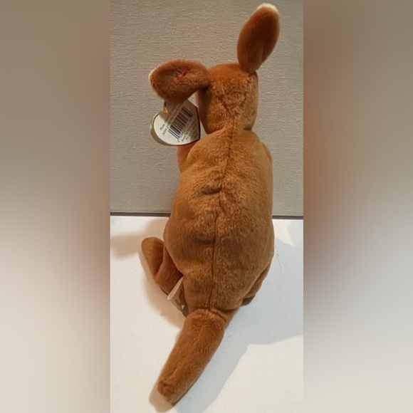 Ty Beanie Babies Pouch The Kangaroo w/ baby kanga PVC Pellets RARE Retired - Picture 6 of 10